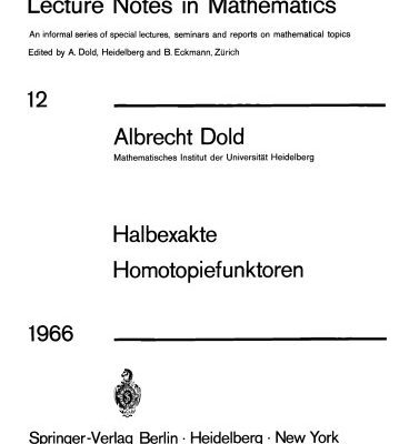خرید و دانلود نسخه کامل کتاب Halbexakte Homotopiefunktoren