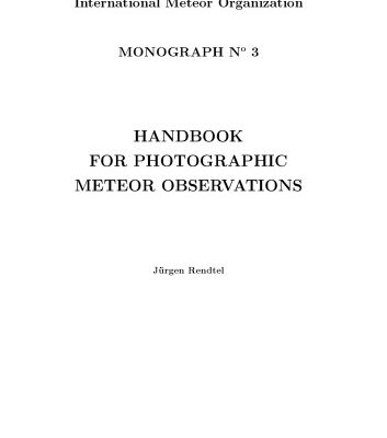 خرید و دانلود نسخه کامل کتاب Handbook for photographic meteor observations