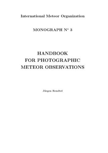 خرید و دانلود نسخه کامل کتاب Handbook for photographic meteor observations_68d58f47c1c5e.jpeg خرید و دانلود نسخه کامل کتاب Handbook for photographic meteor observations