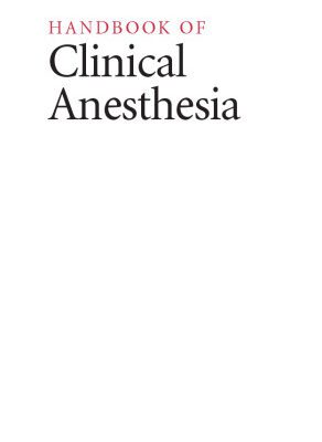 خرید و دانلود نسخه کامل کتاب Handbook of Clinical Anesthesia