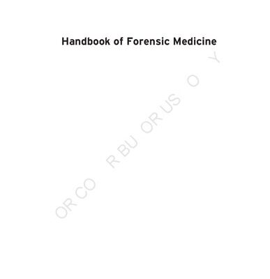 خرید و دانلود نسخه کامل کتاب Handbook of Forensic Medicine