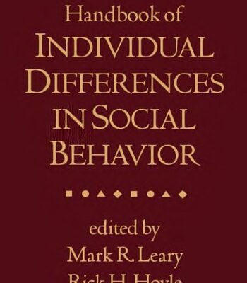 خرید و دانلود نسخه کامل کتاب Handbook of Individual Differences in Social Behavior