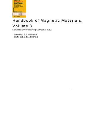 خرید و دانلود نسخه کامل کتاب Handbook of Magnetic Materials Volume 3