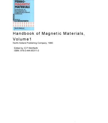 خرید و دانلود نسخه کامل کتاب Handbook of Magnetic Materials, Volume Volume 1