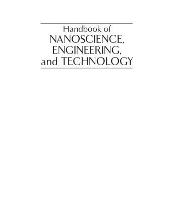 خرید و دانلود نسخه کامل کتاب Handbook of Nanoscience, Engineering, and Technology (Electrical Engineering Handbook)