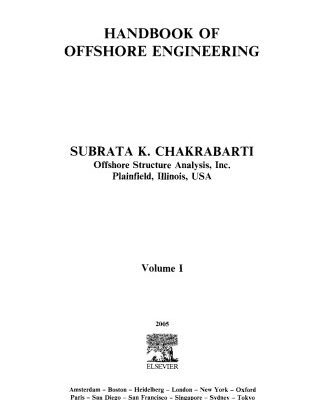 خرید و دانلود نسخه کامل کتاب Handbook of Offshore Engineering vol1