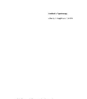 خرید و دانلود نسخه کامل کتاب Handbook of Spectroscopy (2 Vol. Set)