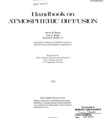 خرید و دانلود نسخه کامل کتاب Handbook on atmospheric diffusion
