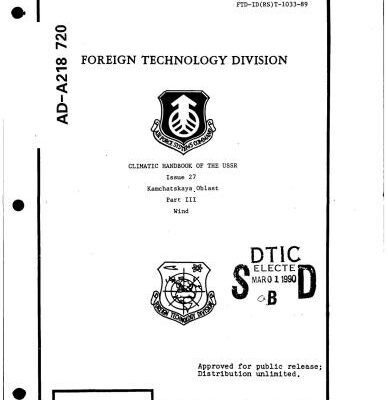 خرید و دانلود نسخه کامل کتاب Handbook on the Climate of the USSR. No 27. Kamchatskaya Oblast. Part 3. Wind