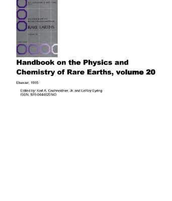 خرید و دانلود نسخه کامل کتاب Handbook on the Physics and Chemistry of Rare Earths. vol.20