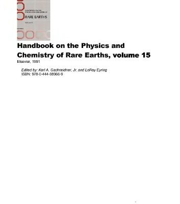 خرید و دانلود نسخه کامل کتاب Handbook on the Physics and Chemistry of Rare Earths. vol.15