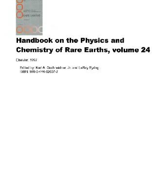 خرید و دانلود نسخه کامل کتاب Handbook on the Physics and Chemistry of Rare Earths. vol.24