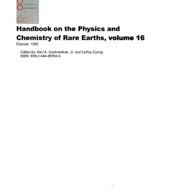 خرید و دانلود نسخه کامل کتاب Handbook on the Physics and Chemistry of Rare Earths. vol.16
