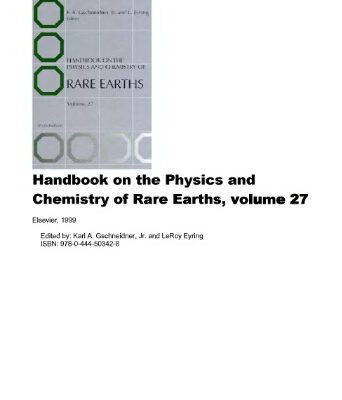 خرید و دانلود نسخه کامل کتاب Handbook on the Physics and Chemistry of Rare Earths. vol.27
