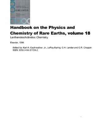 خرید و دانلود نسخه کامل کتاب Handbook on the Physics and Chemistry of Rare Earths. vol.18 Lanthanides-Actinides: Chemistry