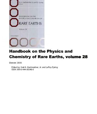 خرید و دانلود نسخه کامل کتاب Handbook on the Physics and Chemistry of Rare Earths. vol.28