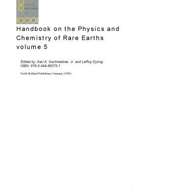 خرید و دانلود نسخه کامل کتاب Handbook on the Physics and Chemistry of Rare Earths
