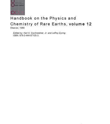 خرید و دانلود نسخه کامل کتاب Handbook on the Physics and Chemistry of Rare Earths