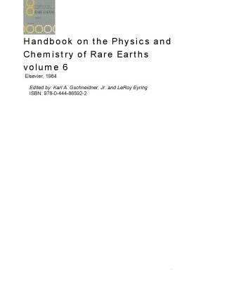 خرید و دانلود نسخه کامل کتاب Handbook on the Physics and Chemistry of Rare Earths