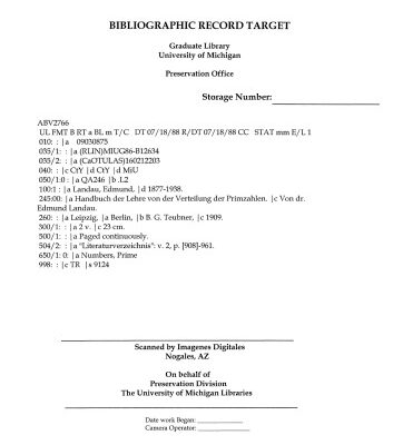 خرید و دانلود نسخه کامل کتاب Handbuch der Lehre von der Verteilung der Primzahlen