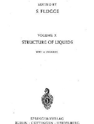 خرید و دانلود نسخه کامل کتاب Handbuch der Physik band 10 Struktur der FlÃ¼ssigkeiten Encyclopedia of Physics volume 10 Structure of Liquids