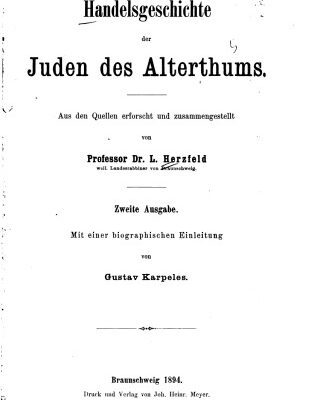 خرید و دانلود نسخه کامل کتاب Handelsgeschichte der Juden des Alterthums ; aus den Quellen erforscht und zusammengestellt
