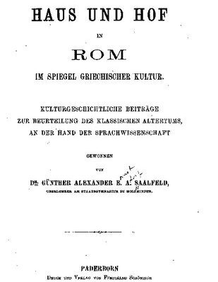 خرید و دانلود نسخه کامل کتاب Haus und Hof in Rom im Spiegel griechischer Kultur