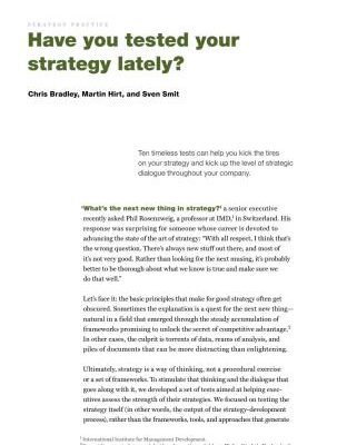 خرید و دانلود نسخه کامل کتاب Have you tested your strategy lately. January 2011