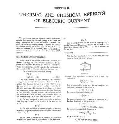 خرید و دانلود نسخه کامل کتاب HCV Chapter 33 Thermal and Chemical Effect of Electric Current Concepts of Physics H C Verma IIT JEE Part 2 various Engineering Entrance Exams