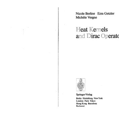 خرید و دانلود نسخه کامل کتاب Heat Kernels and Dirac Operators
