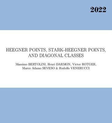 خرید و دانلود نسخه کامل کتاب Heegner points, stark-Heegner points, and diagonal classes