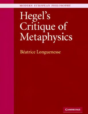خرید و دانلود نسخه کامل کتاب Hegel’s Critique of Metaphysics (Modern European Philosophy)