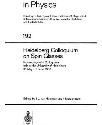 خرید و دانلود نسخه کامل کتاب Heidelberg Colloquium on Spin Glasses