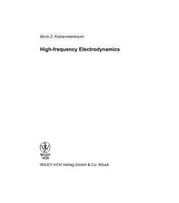 خرید و دانلود نسخه کامل کتاب High Frequency Electrodynamics