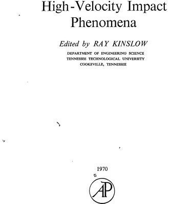 خرید و دانلود نسخه کامل کتاب High Velocity Impact Phenomena