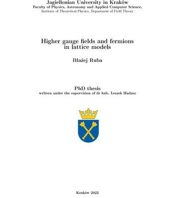 خرید و دانلود نسخه کامل کتاب Higher gauge fields and fermions in lattice models