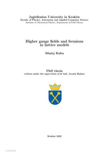 خرید و دانلود نسخه کامل کتاب Higher gauge fields and fermions in lattice models_68bc6901a20eb.jpeg خرید و دانلود نسخه کامل کتاب Higher gauge fields and fermions in lattice models