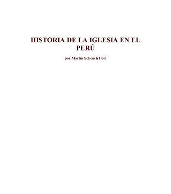 خرید و دانلود نسخه کامل کتاب Historia de la Iglesia en el Perú