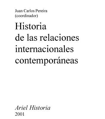 خرید و دانلود نسخه کامل کتاب Historia de las Relaciones Internacionales