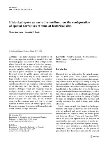 خرید و دانلود نسخه کامل کتاب Historical space as narrative medium: on the configuration of spatial narratives of time at historical sites_68d39ce1dede2.jpeg خرید و دانلود نسخه کامل کتاب Historical space as narrative medium: on the configuration of spatial narratives of time at historical sites