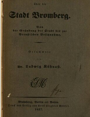خرید و دانلود نسخه کامل کتاب Historische Nachrichten über die Stadt Bromberg. Von der Gründung der Stadt bis zur preußischen Besitznahme