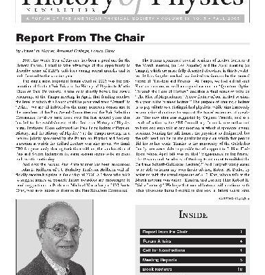 خرید و دانلود نسخه کامل کتاب History of Physics Newsletter