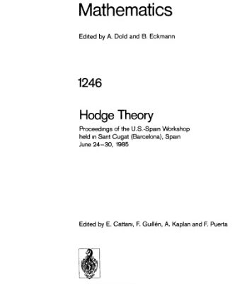 خرید و دانلود نسخه کامل کتاب Hodge Theory