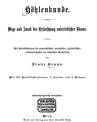 خرید و دانلود نسخه کامل کتاب Höhlenkunde. Wege und Zweck der Erforschung unterirdischer Räume : Mit Berücksichtigung der geographischen, geologiſchen, phyſikaliſchen, anthropologischen und technischen Berhältnisse