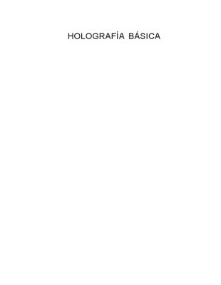 خرید و دانلود نسخه کامل کتاب Holografia basica   Basic Holography  Spanish