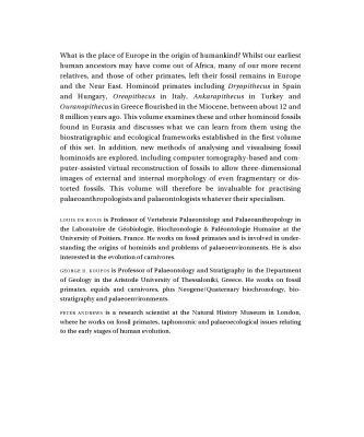 خرید و دانلود نسخه کامل کتاب Hominoid Evolution and Climatic Change in Europe: Volume 2: Phylogeny of the Neogene Hominoid Primates of Eurasia