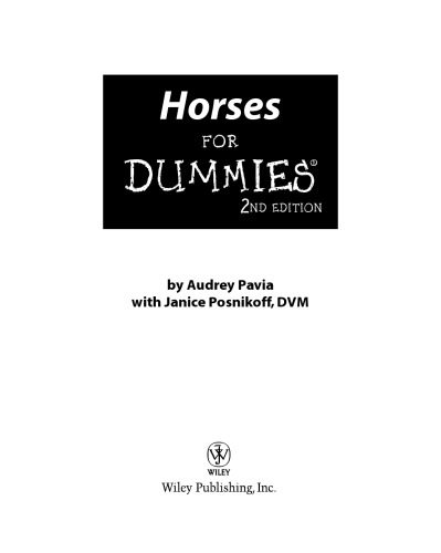 خرید و دانلود نسخه کامل کتاب Horses For Dummies (For Dummies (Pets))