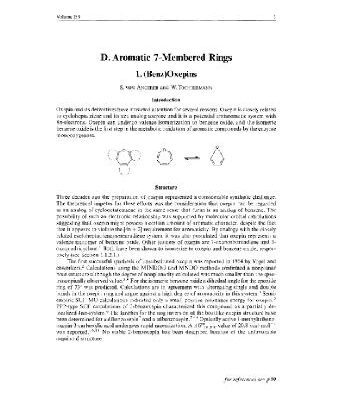 خرید و دانلود نسخه کامل کتاب Houben-Weyl Methods in Organic Chemistry: D. Aromatic 7-Membered Rings
