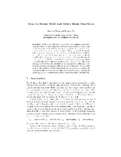 خرید و دانلود نسخه کامل کتاب How To Break Md5 And Other Hash Functions. Advances In Cryptology Eurypt (Article)_68cdcc25eafd5.jpeg خرید و دانلود نسخه کامل کتاب How To Break Md5 And Other Hash Functions. Advances In Cryptology Eurypt (Article)