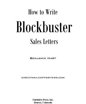 خرید و دانلود نسخه کامل کتاب How to Write Blockbuster Sales Letters